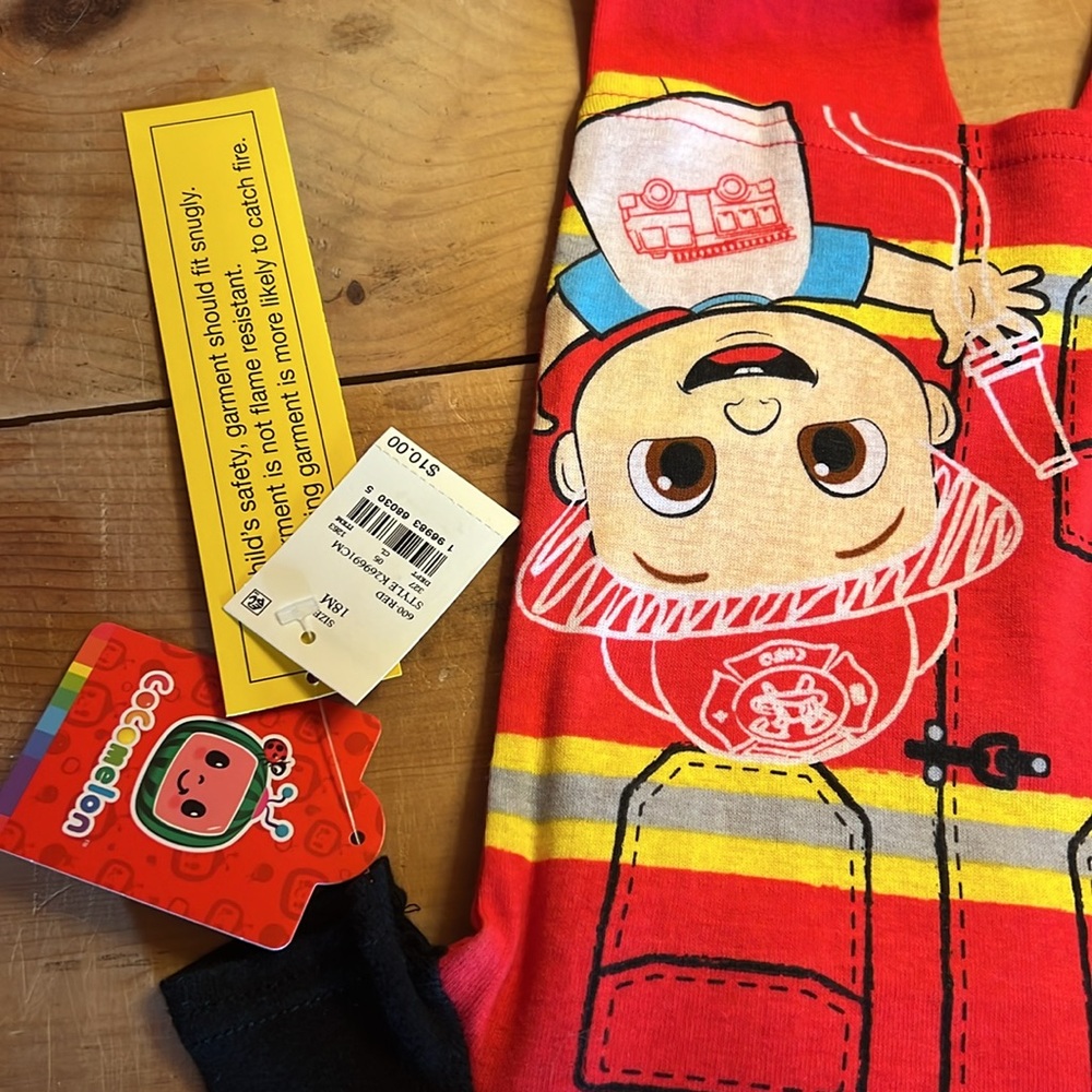 Cocomelon JJs Rescue Firefighter PJ set size 18M  NWT - Picture 11 of 16